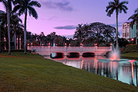 bridge at entrance to Bay Colony where condos are for sale